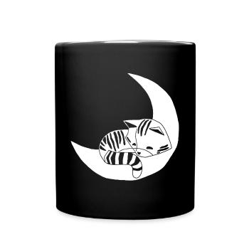 Chaton lunatique - Mug uni - noir - Devant