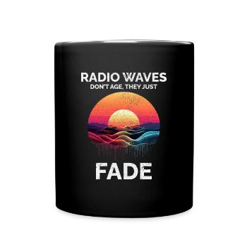 Radiant Sunset Radio Waves Himmel Ewiger Amateurfunk - Tasse einfarbig - Schwarz - Vorne