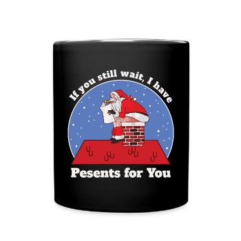 Funny Santa Claus - Full Colour Mug - black - Front