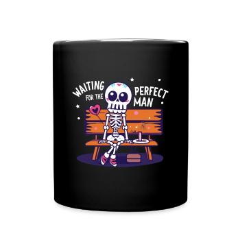 Waiting for the perfect man - Full Colour Mug - black - Front