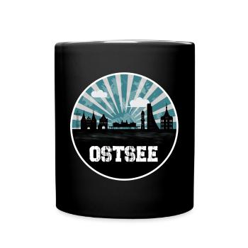 Ligne d’horizon de l’heure bleue de la mer Baltique - Mug uni - noir - Devant