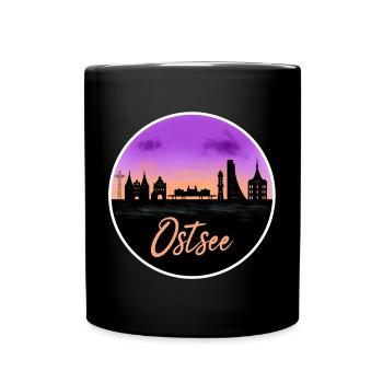 Baltic Sea Fineline Skyline - Full Colour Mug - black - Front