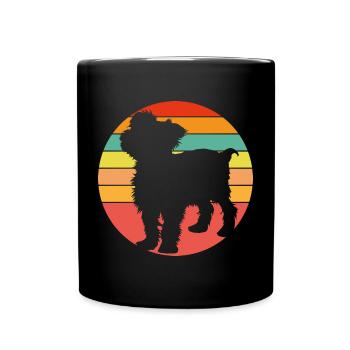 Yorkie Yorkshire Terrier Silhouette on the Color Wheel - Full Colour Mug - black - Front