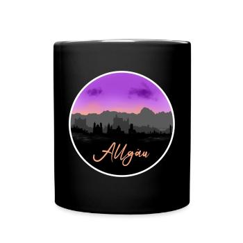 Allgäu Fineline Skyline - Full Colour Mug - black - Front