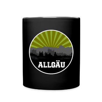 Allgäu Retro Skyline - Full Colour Mug - black - Front