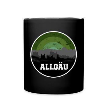 Allgäu Original Skyline - Tasse einfarbig - Schwarz - Vorne