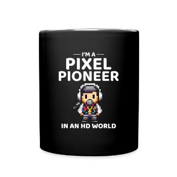 80er Jahre Pixel Pioneer Avatar - HD World Nostalgie - Tasse einfarbig - Schwarz - Vorne