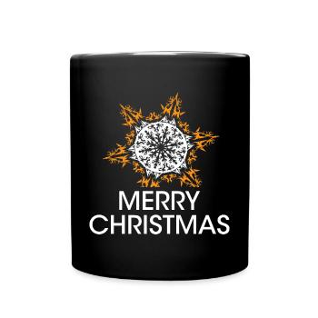 flocon de neige de Noël cristaux de Noël étoile icône - Mug uni - noir - Devant