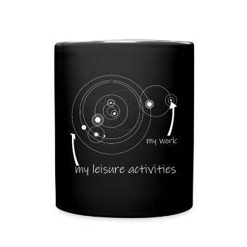 life & work circles (white) - Full Colour Mug - black - Front