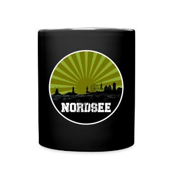 Nordsee Retro Line - Tasse einfarbig - Schwarz - Vorne