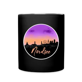 North Sea Fineline Skyline - Full Colour Mug - black - Front