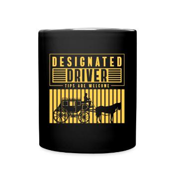 Travail de cocher de calèche - Mug uni - noir - Devant