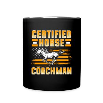 Conducteur de calèche Conducteur de calèche Chevaux-vapeur - Mug uni - noir - Devant