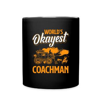 Travail de charretier de calèche - Mug uni - noir - Devant