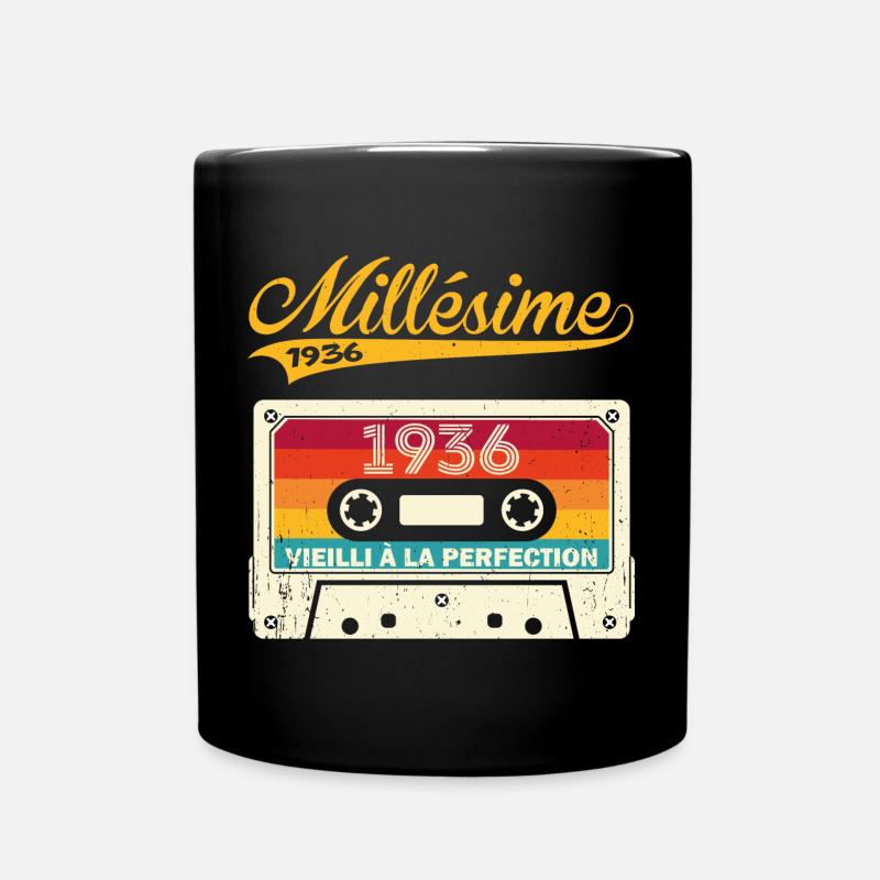 Millésime 1936 Cadeau 87 Ans Anniversaire Humour - Mug uni - noir