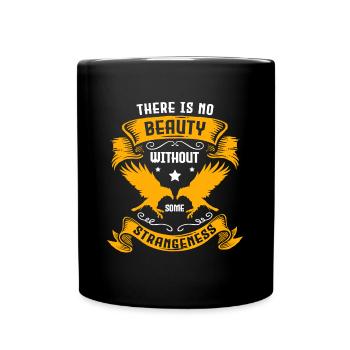 Krähe Wikinger Nordisch Dichter - Tasse einfarbig - Schwarz - Vorne