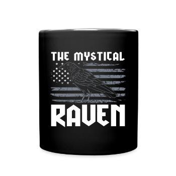 Krähe Raben Schwarz - Tasse einfarbig - Schwarz - Vorne