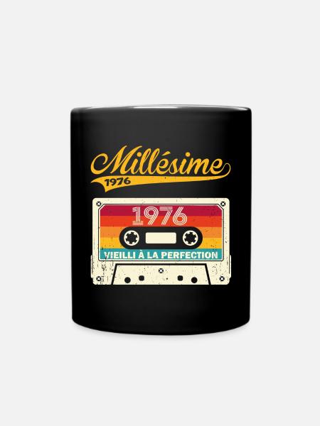 Millésime 1976 Cadeau 47 Ans Anniversaire Humour - Mug uni - noir