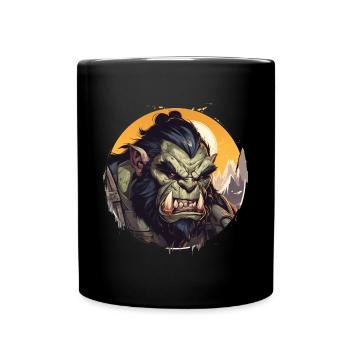 T-shirt de RPG fantastique Mighty Orc Warrior - Mug uni - noir - Devant