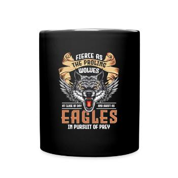 Wolf Tier Mystik Wolfpack - Tasse einfarbig - Schwarz - Vorne