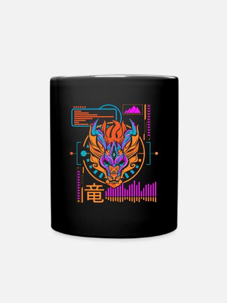 Future Retro Futuristic - Full Colour Mug - black