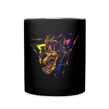 Cyberpunk Android Anime - Tasse einfarbig - Schwarz - Vorne