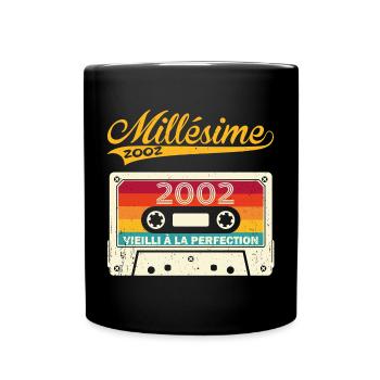 Millésime 2002 Cadeau 21 Ans Anniversaire Humour - Mug uni - noir - Devant