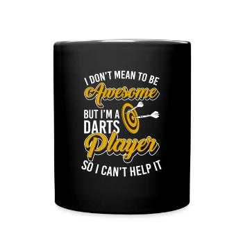 Dartscheibe Dartboard - Full Colour Mug - black - Front