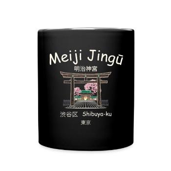 Tokyo Shibuya, Shinto Shrine Meiji Jingu, Japan, - Full Colour Mug - black - Front