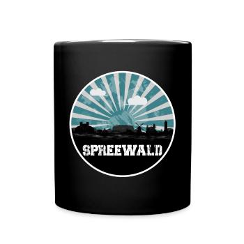 Spreewald Blue Hour Skyline - Full Colour Mug - black - Front