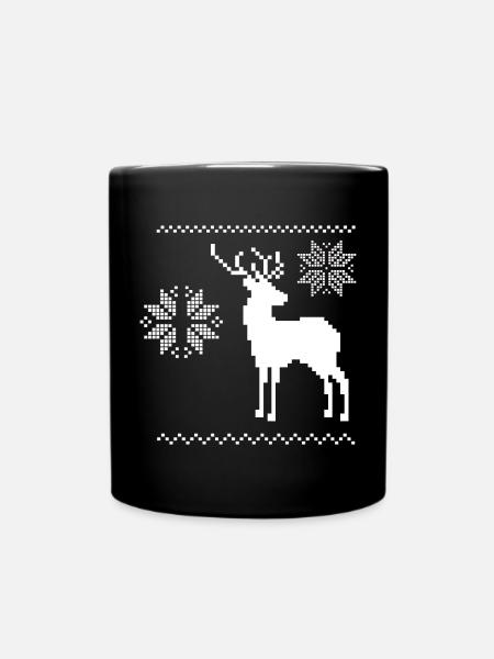 Rentier - Tasse einfarbig - Schwarz