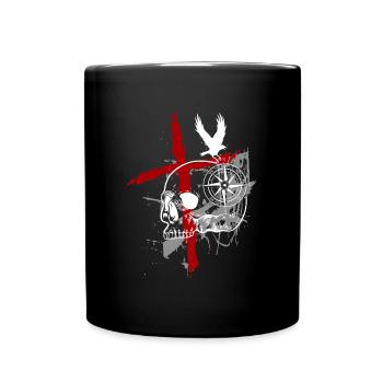 Style Tattoo-Style Cool Horror - Tasse einfarbig - Schwarz - Vorne