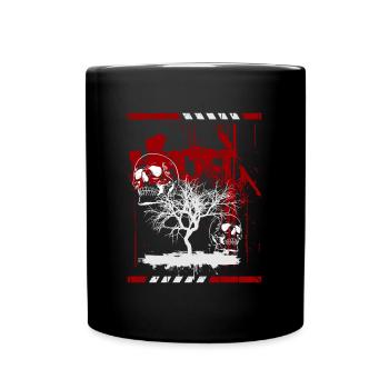 Tattoo Tattoo-Style Shirt Uhr - Tasse einfarbig - Schwarz - Vorne