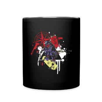 Tattoo Skull Skull Horloge - Mug uni - noir - Devant
