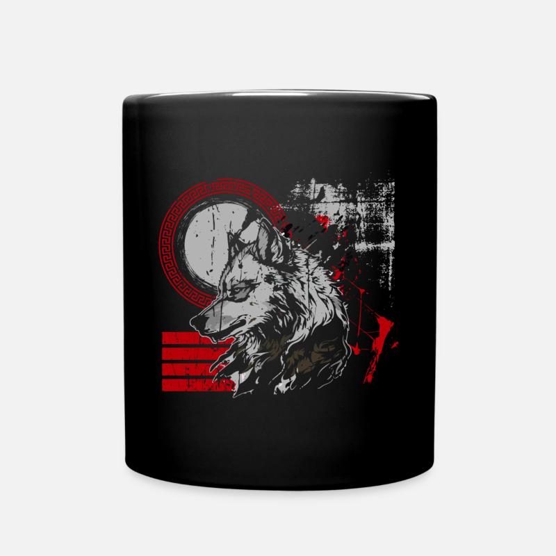 Tattoo Skull Red Horror - Full Colour Mug - black
