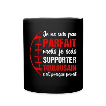 Supporter toulousain cadeau rugby Toulouse - Mug uni - noir - Devant