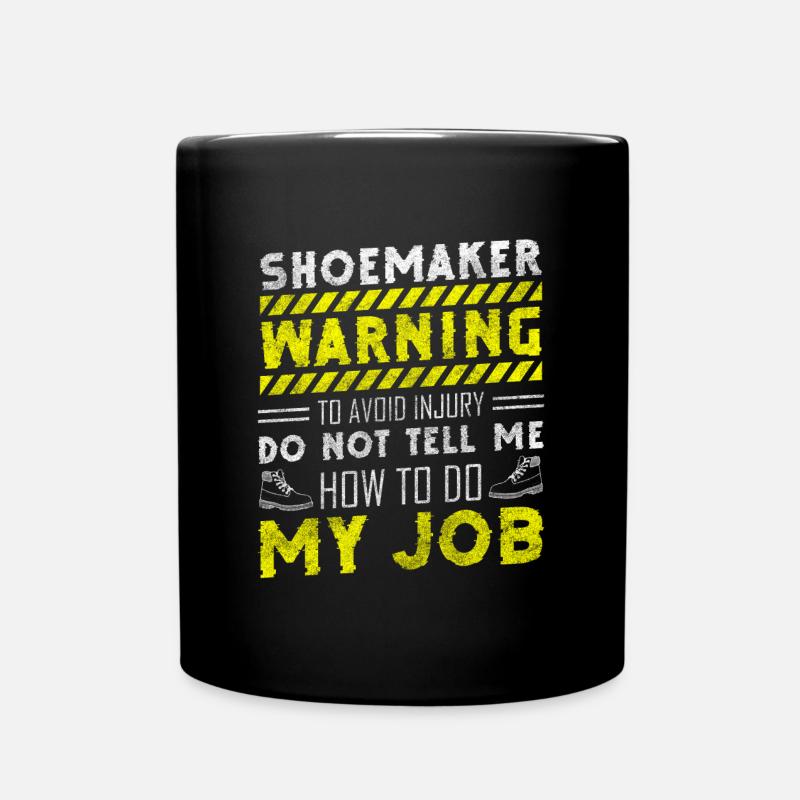 Schuhmacher Schuhe Leder Stiefel - Tasse einfarbig - Schwarz