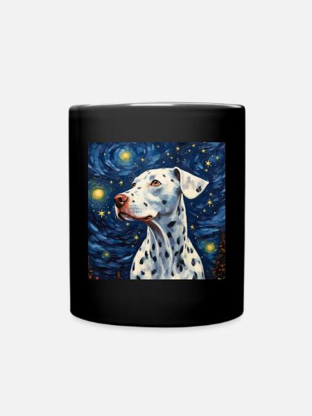 Dalmatiner Sternennacht - Tasse einfarbig - Schwarz
