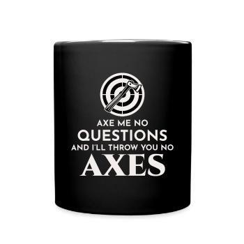 Axt Werfen Axt Werfer Holzfäller Vintage Lustig - Tasse einfarbig - Schwarz - Vorne