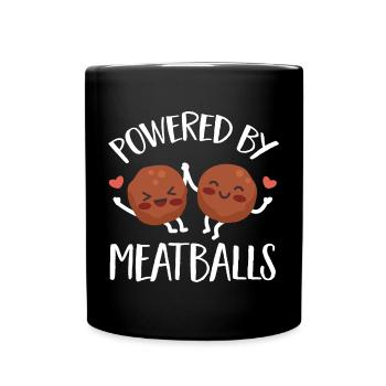Fleischbällchen Italien Italienisches Essen - Tasse einfarbig - Schwarz - Vorne