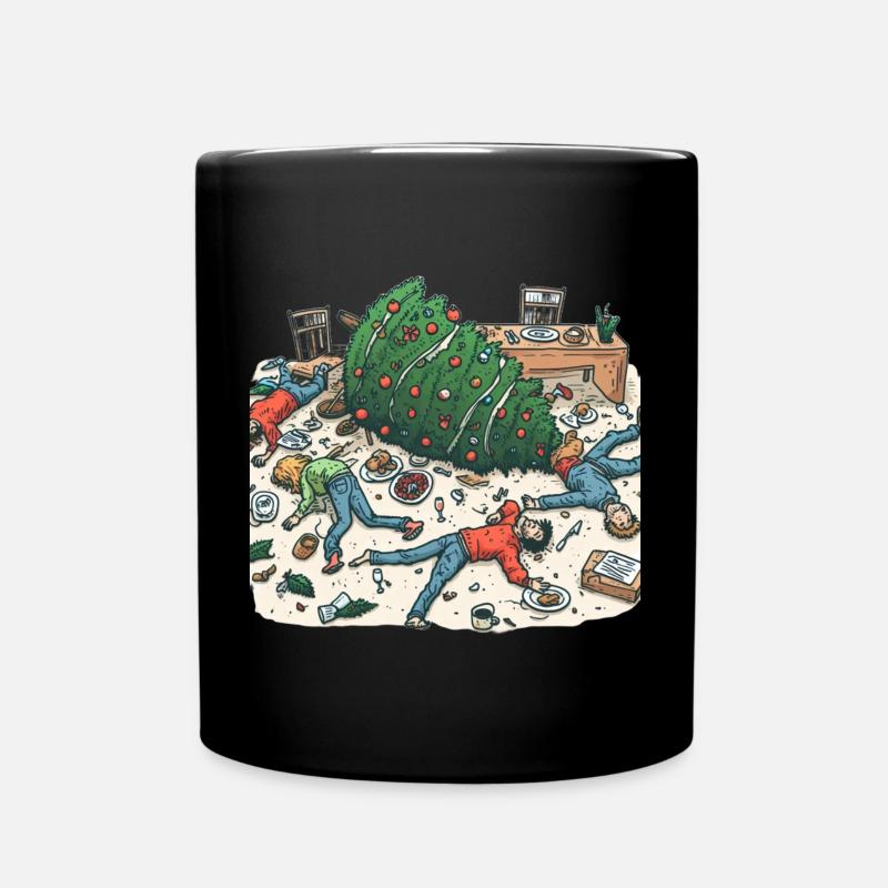 Fête exubérante du sapin de Noël - Mug uni - noir