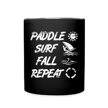 Dicton de planche à voile - Mug uni - noir - Devant