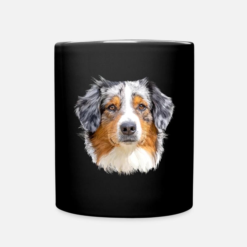 Australian Shepherd - Tasse einfarbig - Schwarz