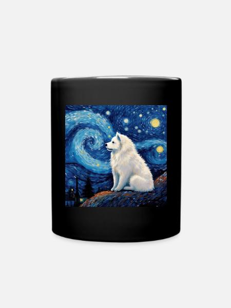 Samojede Sternennacht - Tasse einfarbig - Schwarz