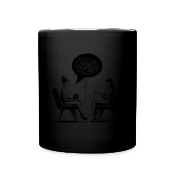 psychotherapie - Tasse einfarbig - Schwarz - Vorne