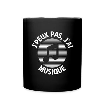 J'peux pas j ai musique - Mug uni - noir - Devant