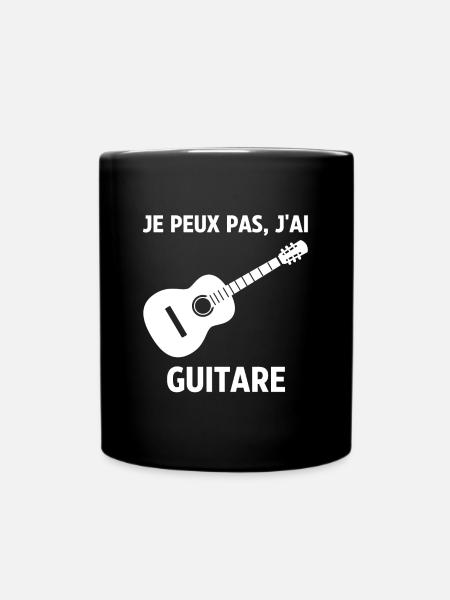 Je peux pas j ai Guitare - Mug uni - noir