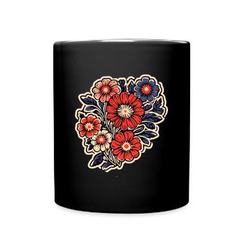 Magnifique Bouquet d’herbier Floral Boho - Mug uni - noir - Devant