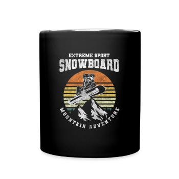 Snow Board Tailgrab - Full Colour Mug - black - Front