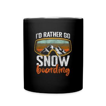 Snow Holiday Mountain Freestyle - Full Colour Mug - black - Front